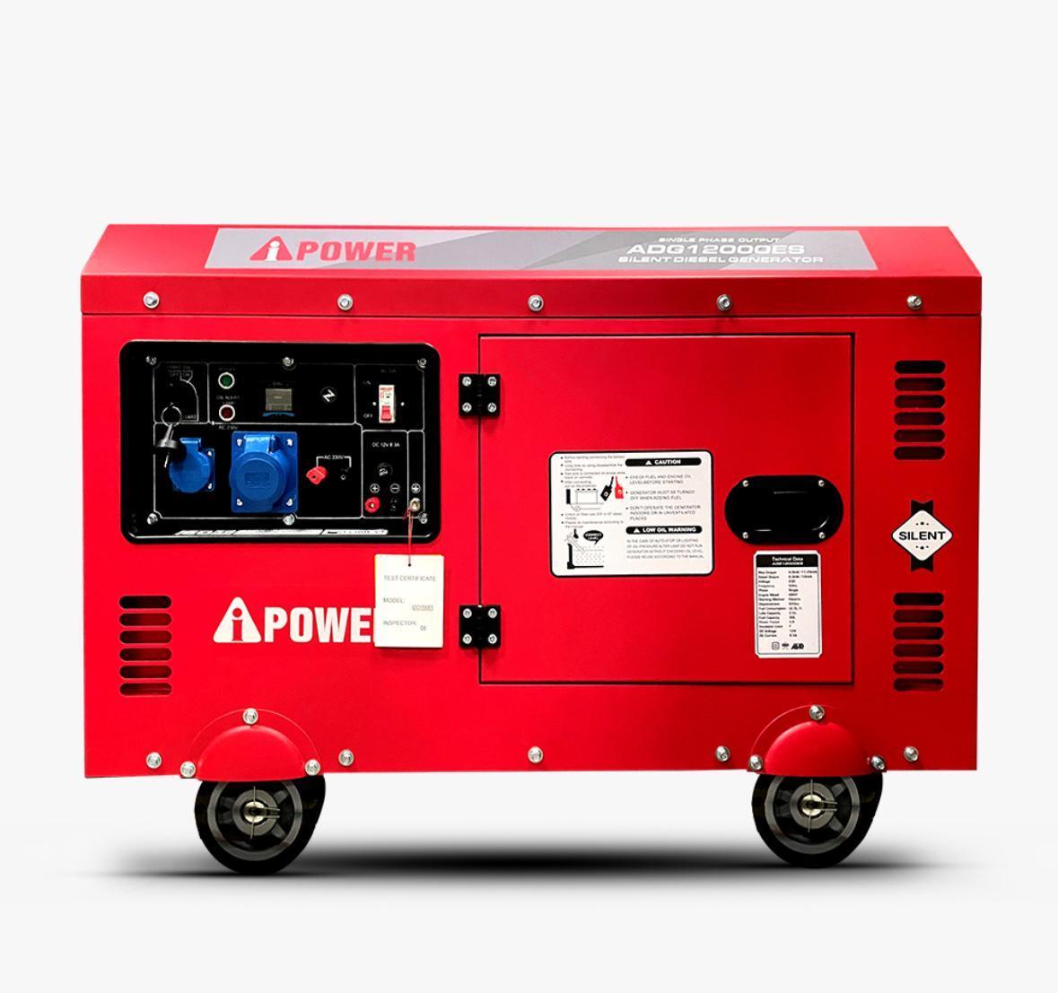 IPOWER ADG12000ES Low-Noise Diesel Generator 50Hz/230V 8.0-9.0kW