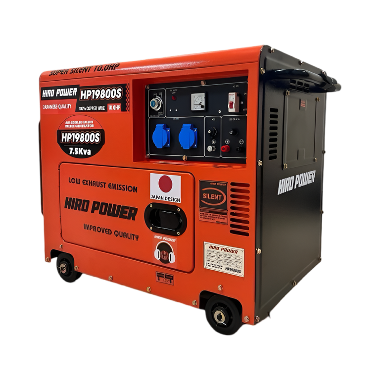 مولد كهرباء ديزل كاتم HIROPOWER 230V 7.5KVA