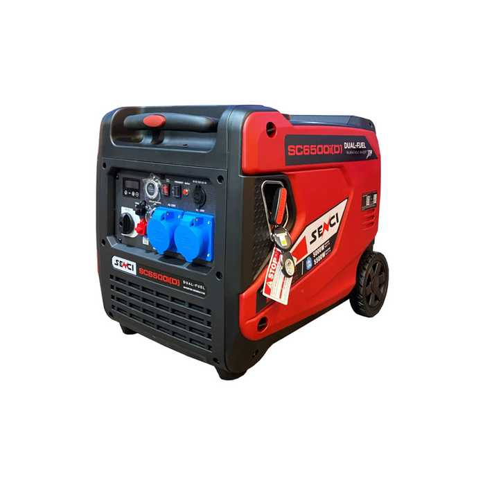 مولد كهربائي منخفض الصوت غاز-بنزين سينسي SC6500iD LPG GAS SENCI