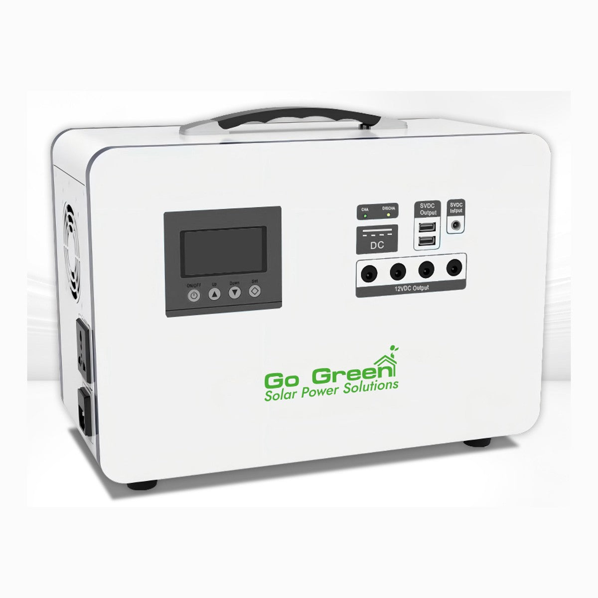 GO-Green iES-500 Portable Solar Energy Storage System – 500W Pure Sine Wave Inverter – 640Wh LiFePO4 Battery
