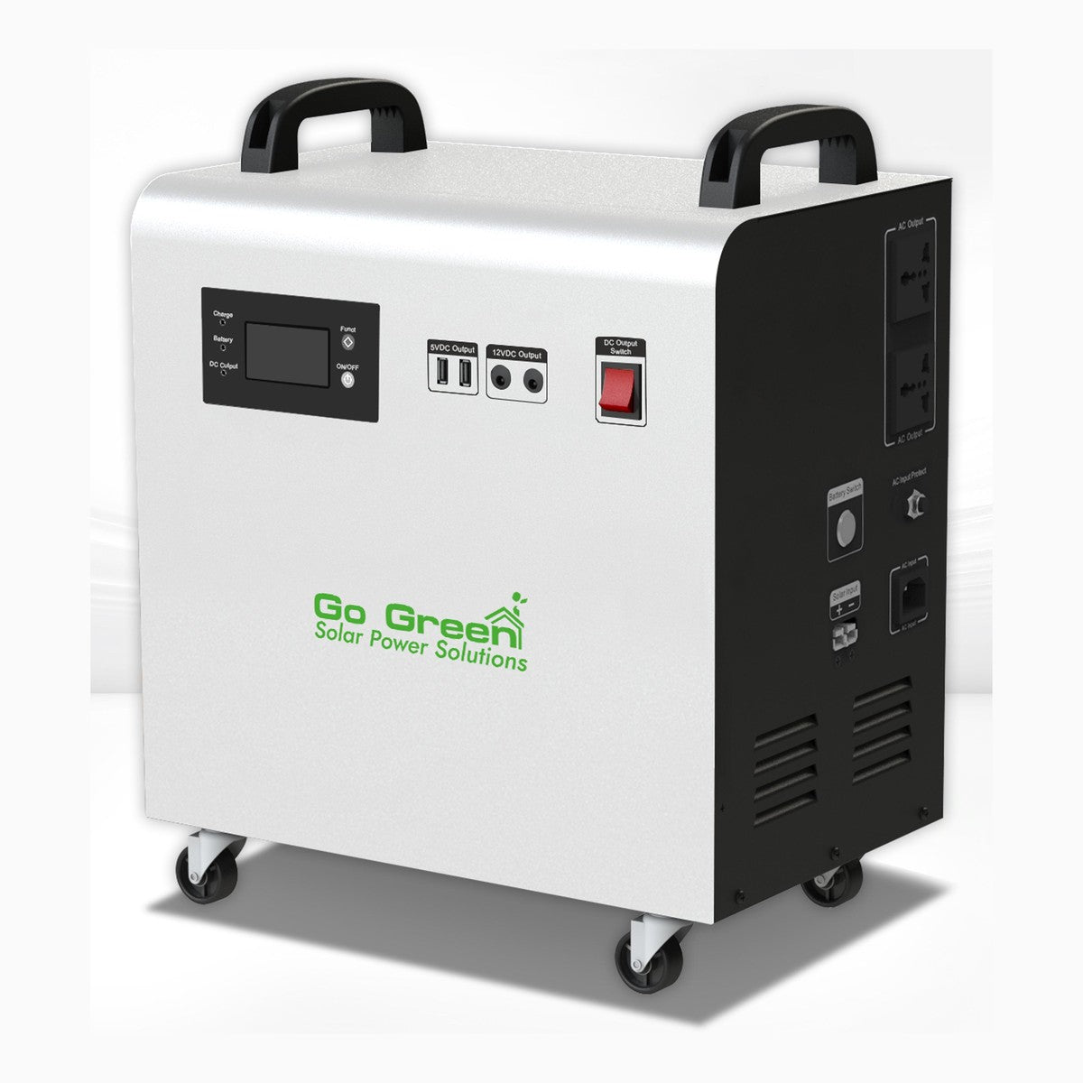 GO-Green iES-1000 Portable Solar Energy Storage System – 1000W Pure Sine Wave Inverter – 1280Wh LiFePO4 Battery